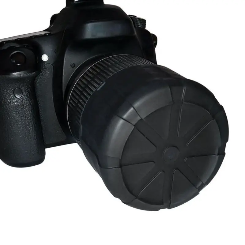 Высококачественная силиконовая Крышка для объектива DSLR камеры универсальная Защита водонепроницаемые пылезащитные колпачки Черный