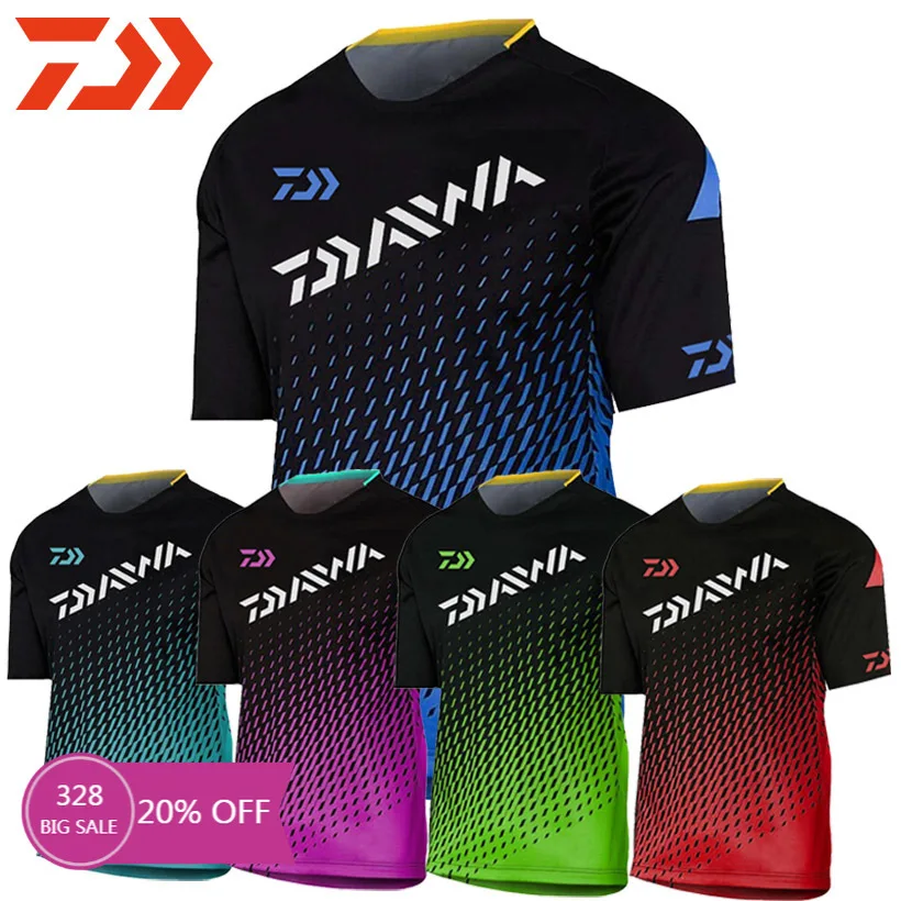 Daiwa-Camiseta de pesca transpirable para hombre, ropa de secado rápido para deportes al aire libre, senderismo, Camping, novedad de verano de 2021