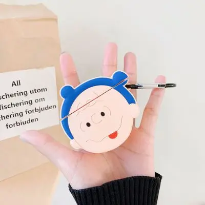 V-16 Мультфильм аниме Тоторо авокадо брелок Bluetooth наушники чехол для Airpods милый защитный Брелок «Обложка» для Airpods аксессуары - Цвет: V-16