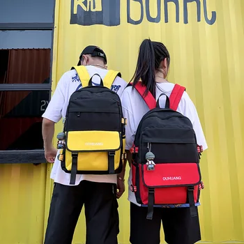 

Backpack Large Capacity Male Oxford Cloth Multifunctional Travel Bag Female Fashion Casual Wild Hit Color Student Bag Mochilas