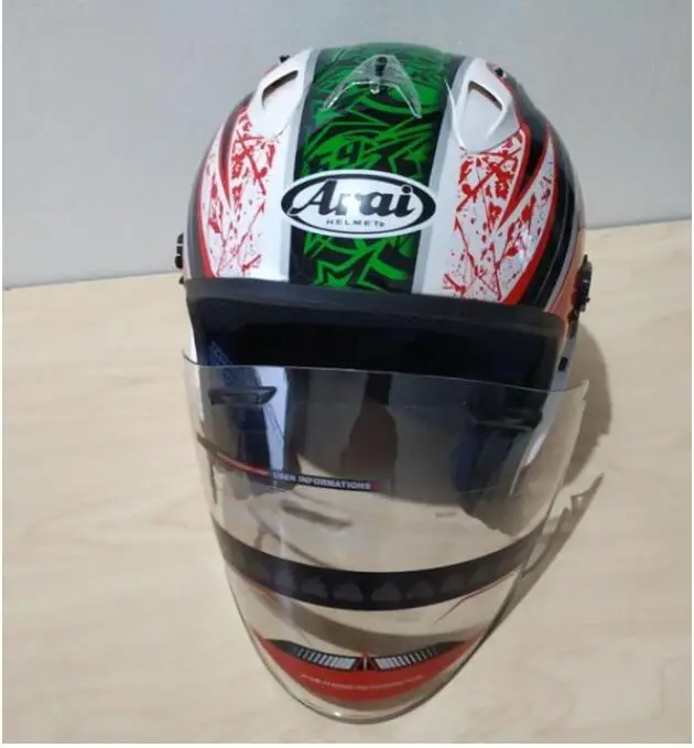 Arai R3 шлем мотоциклетный шлем с открытым мотокроссом размер шлема: S M L XL XXL, Опционный трехцветный объектив 26 - Цвет: Transparent