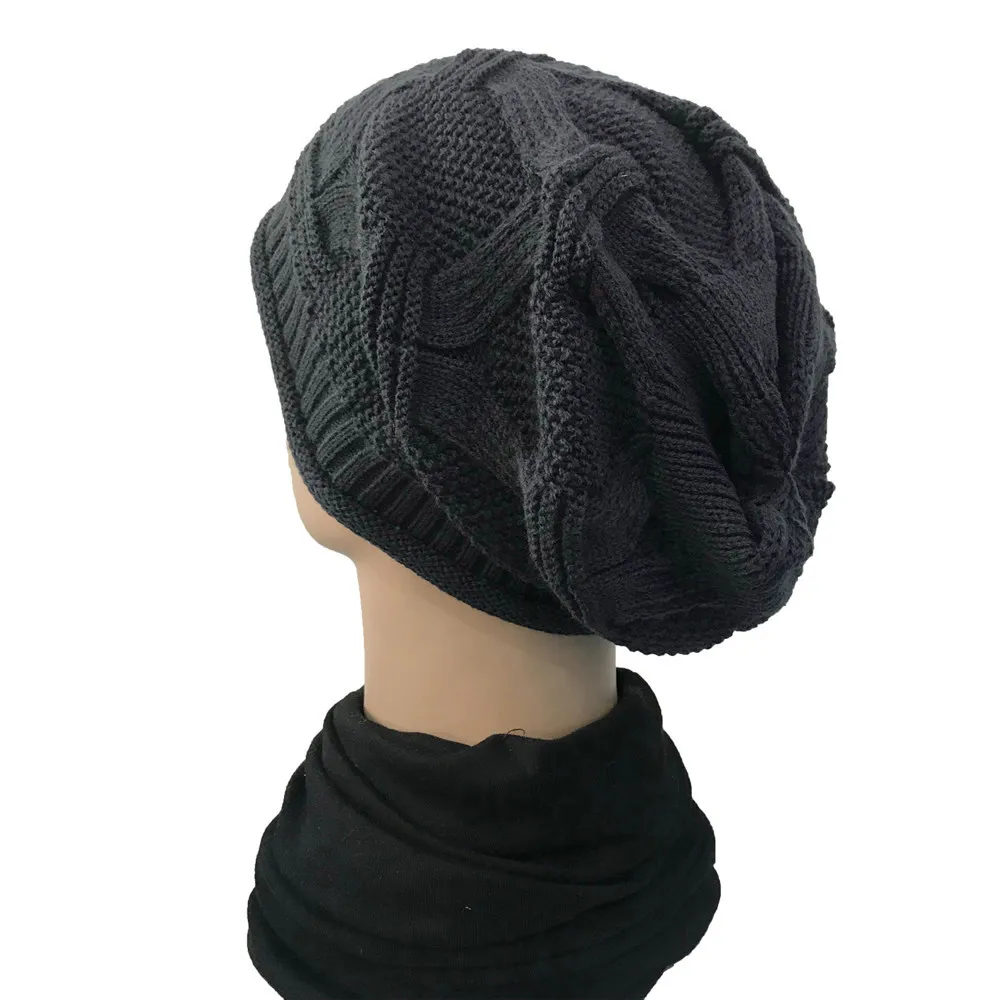 Новинка, Женская осенне-зимняя шапка, Модные Вязаные Лыжные шапки, плотная теплая шапка, облегающая шапка, бини, мягкие вязаные шапочки из хлопка