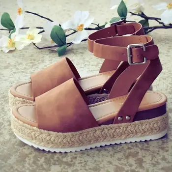 

Summer Platform Sandals Comfy Wedges Shoes for Women High Heels Sandals Female Black Chaussures Femme Zapatillas Mujer 2019