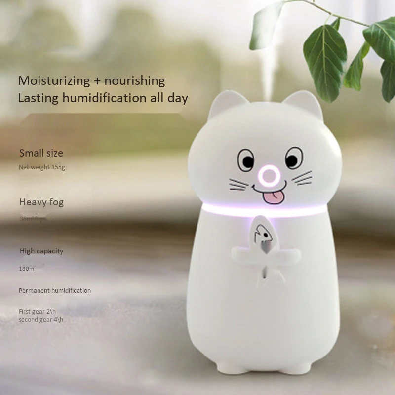 Meng Pet увлажнитель воздуха три в одном многофункциональный маленький вентилятор ночной Светильник Usb настольный мини-аппарат для ароматерапии воздуха