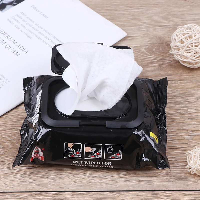 30 pcs/pack  Disposable White Shoe Artifact Shoe Wipes Laundry Cleaning Care Small White Shoes Scrubbing Disposable Wet