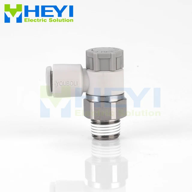 

10PCS/bag ASxx01 throttle valve L type SA 10mm-1/4" Air Flow Speed Control Valve Tube Pneumatic Push In Fittings