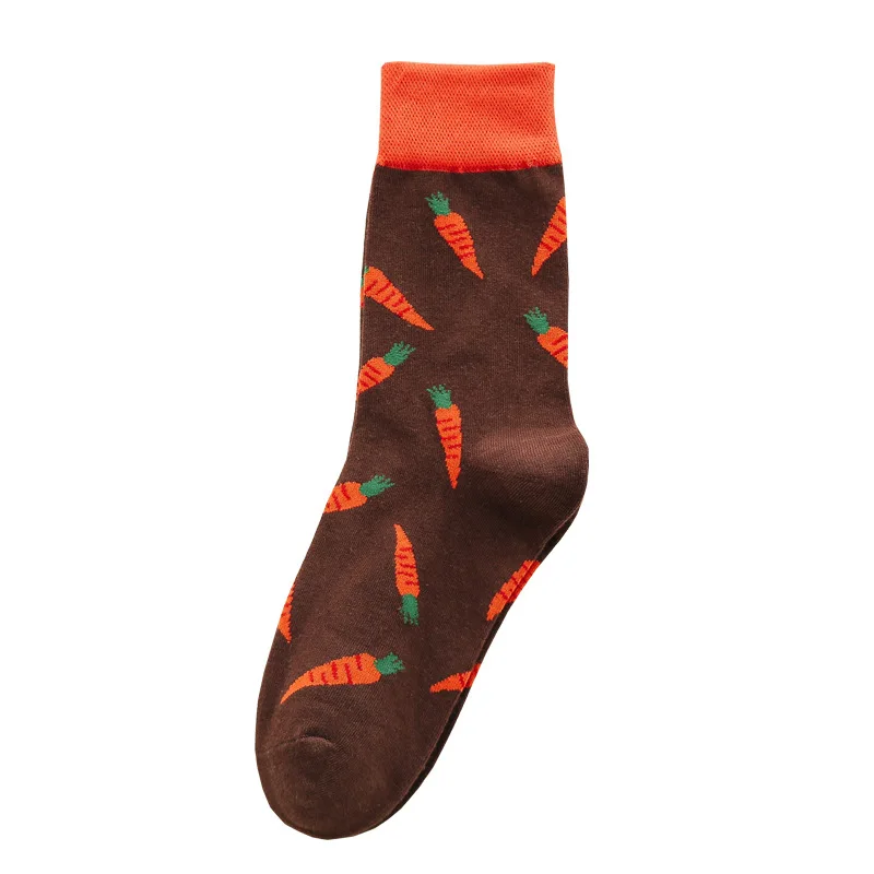 Funny Food Women Cotton Socks Fruit Watermelon Strawberry Pineapple Banana Monkey Bee Cartoon Pizza Nolvety Cute Harajuku Gift