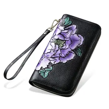 

Women's PU Floral Purse Card Clutch Holder Wristlet Handbag Phone Pouch Zipper Wallet C90E