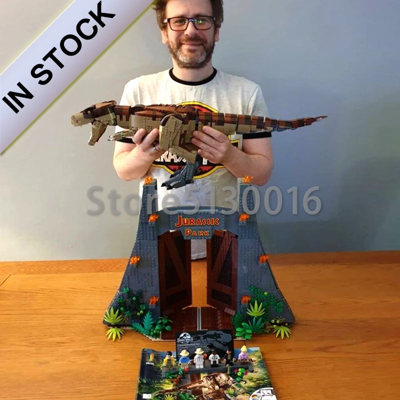 

The Jurassic In Stock 11338 World Park movie rex Rampage 3508PCS Toys Compatible with 75936 Model Building blocks bricks Toys