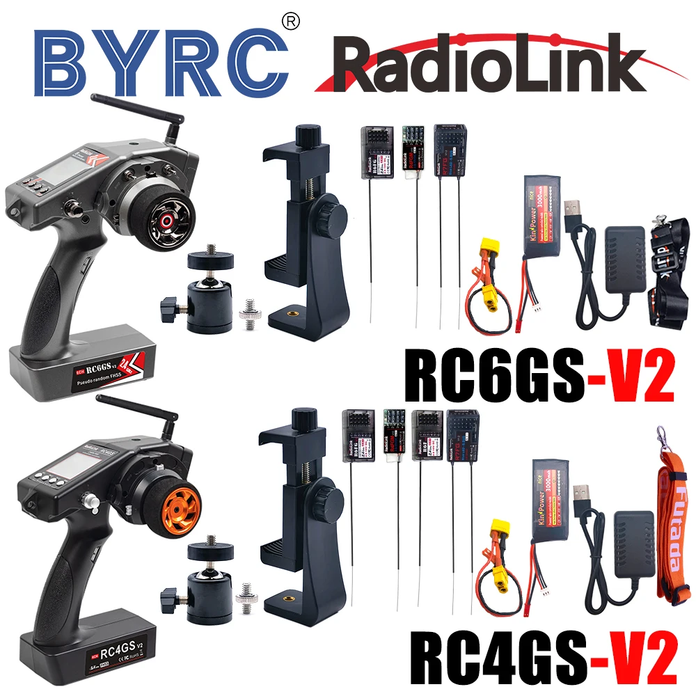 RadioLink RC6GS RC4GS V2 2.4G Remote Controller Transmitter with R6F