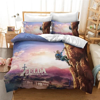 

Game Legend of Zelda 3d Bedding Set Cartoon Duvet Cover Set Pillowcase Comforter Cover Set Bedclothes Bed Linen Drop Shipping