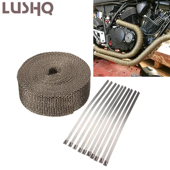

Motorcycle Exhaust Muffler Wrap Pipe Motor Turbo Heat Shield Wrap Scooter Motorbike Fiberglass Heat Shield Tape Insulation