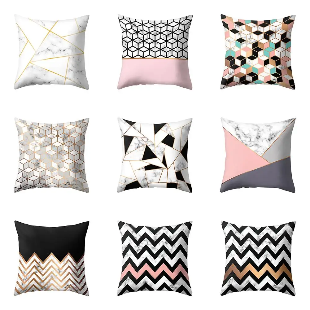 Геометрический подушка с узором &quotволна&quot чехол Чехол для подушки дивана