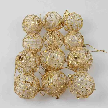 

6pcs/lot 5cm Christmas Xmas Tree Gold Ball Christmas Tree Hanging Ornament Party New Year Ornament Decoration Pendants Supply