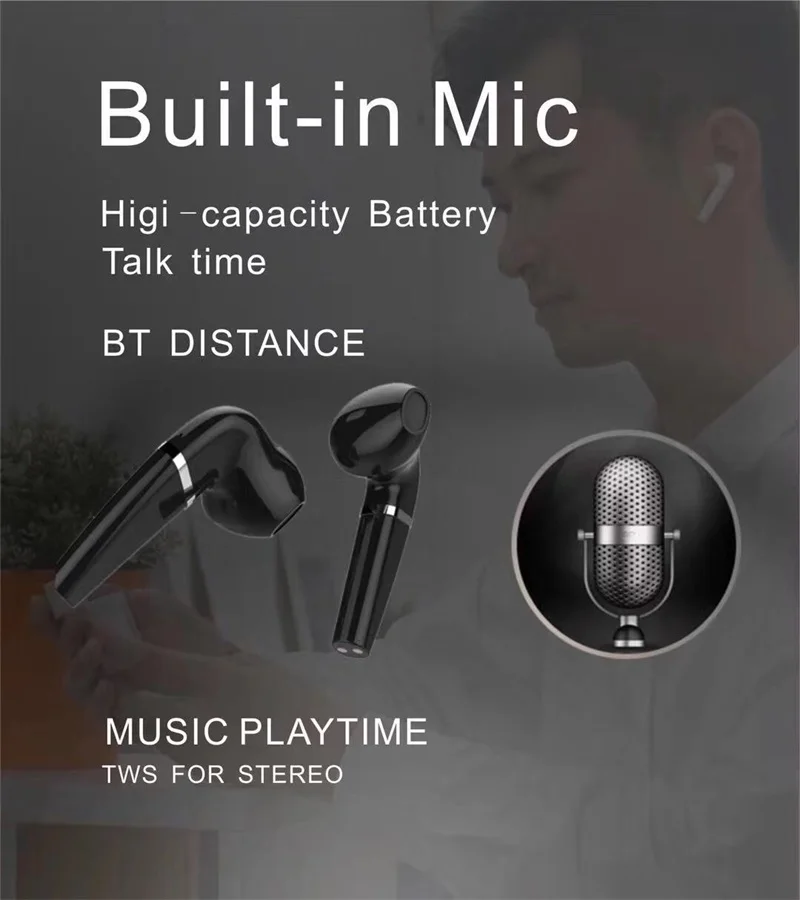 MiGueR TWS гарнитура беспроводная Bluetooth 5,0 мини Hi-Fi стерео технология Surper бас сенсорный ключ с зарядным устройством 400 мАч