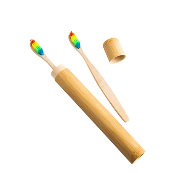 

1PC Natural Eco Friendly Bamboo Tube 21cm For Toothbrush Travel Case Handmade Bamboo Toothbrush Holder Portable Travel Packing