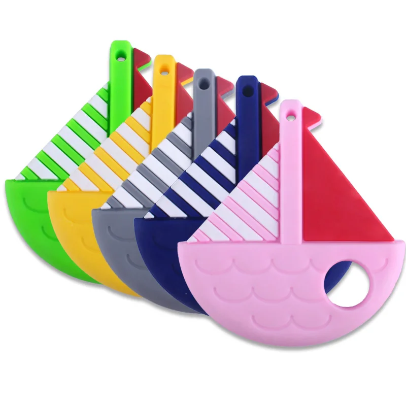 5 шт Силиконовая подвеска детские товары для прорезывания зубов Детская жевательная игрушка-Подвеска 5 цветов