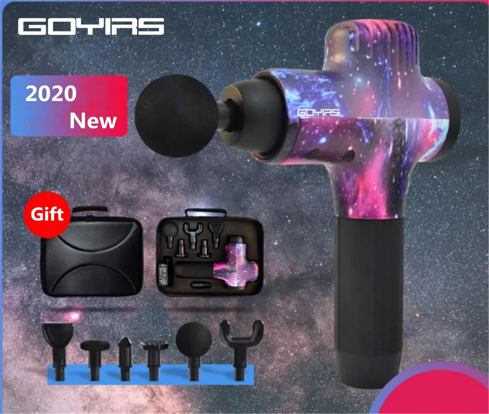 

Goyirs Handheld Percussion LCD touch screen Massage Gun Deep Tissue Massager Device 5 Speeds Super Quiet Electric Body Massager