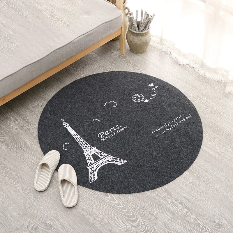 

Cartoon Printing Round Floor Mat Living Room Bedroom Hanging Carpet Carpet Pad Computer Chair Round Floor Mat Doormat