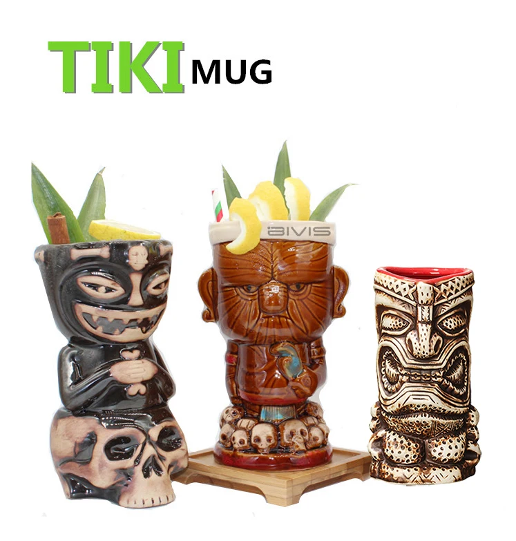 Бесплатная доставка Tiki кружка Tumblers керамические Гавайские кружки для