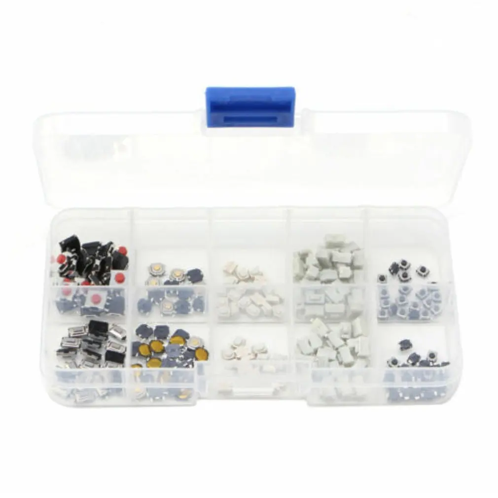 

250 Pcs Tactile Push Button Switch Micro Switch 10 Models for Car Remote Control Button Switches Kit Set Key switch Sale