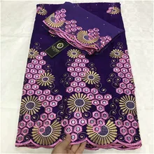 Ткань из Дубая хлопковое кружево «швейцарская вуаль» в швейцарской Африканской кружевной ткани высокое качество кружева 5+ 2 ярдов/партия