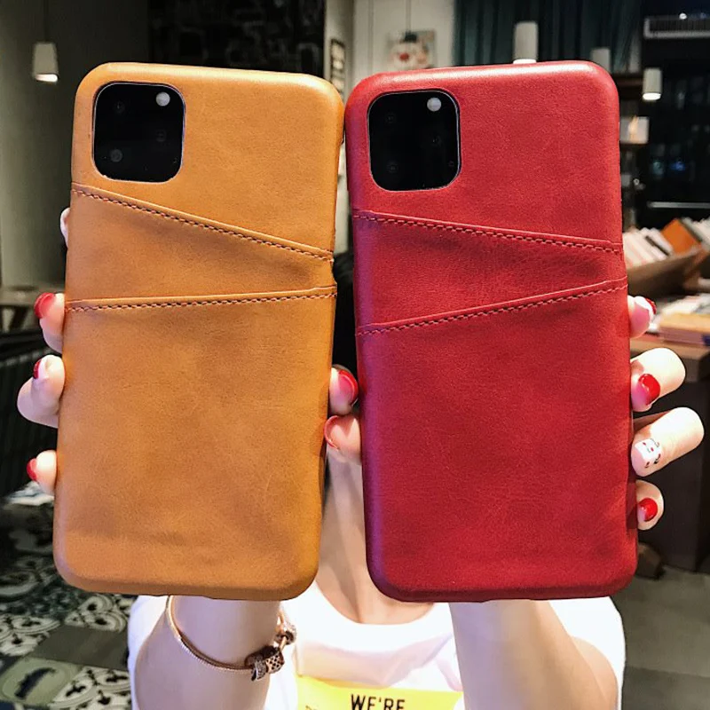 Роскошный держатель для карт чехол для iphone 6 6s 7 8 Plus из искусственной кожи чехол-кошелек для iphone X XR XS Max 11 11 Pro Max чехол для телефона