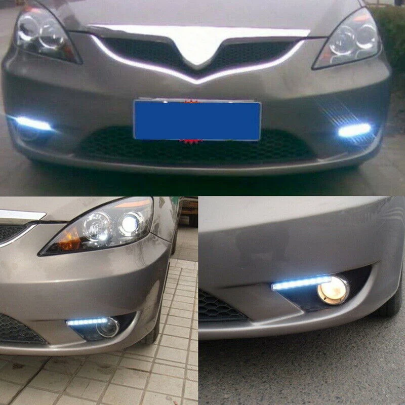 Автомобильный светодиодный свет 6000-6500K белый 100LM AC/DC 12V 155x17,8x35,6 мм днем Автомобильный светодиодный свет для бега
