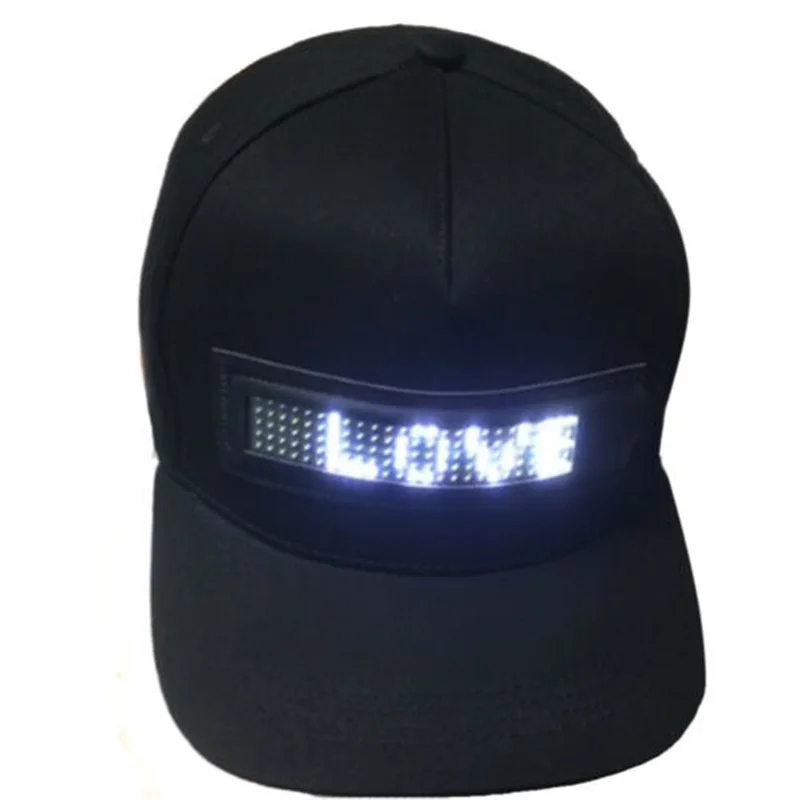 

LED Light Up Hat Colorful LED Cap Cool Hat with Screen Light Waterproof Smartphone Controlled WHShopping