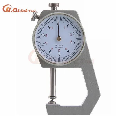 Dial Thickness Gauge Curved Tip 0-10mm/0-20mm For Hollow Pipe Or Circular Tube Caliper Gauge Measuring Tools paint thickness gauge thickness gauge