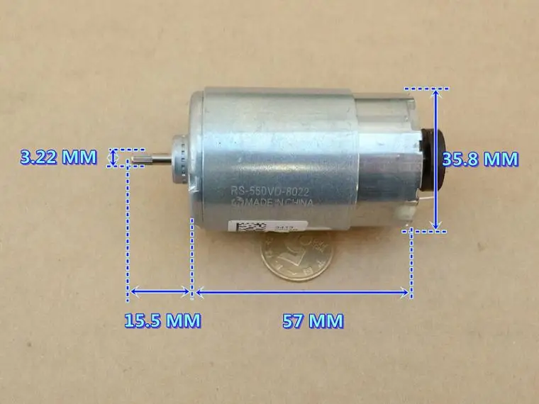RS-550VD-8022 Мотор 12 В 18600 об/мин высокая скорость высокая мощность DIY ручная дрель 550 мотор mabuchi