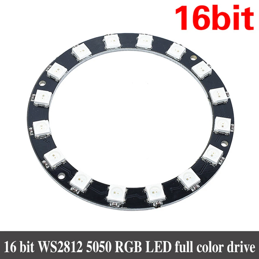16 4, 8 12 16 каналов WS2812 WS2812B WS 2811 5050 RGB светодиодный светильник Панель модуль 5V 1Bit 8Bit 12Bit 16Bit 24Bit Радужный светодиодный точное - Цвет: 16