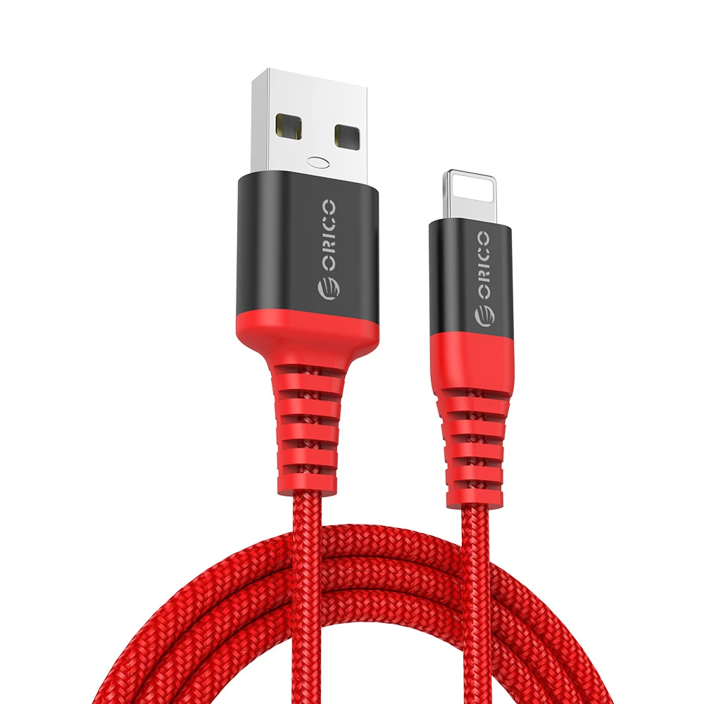 ORICO LTK USB кабель 1 м 2.4A Быстрая зарядка плетеный кабель для зарядки и передачи данных для iphone X 8 7 6 5