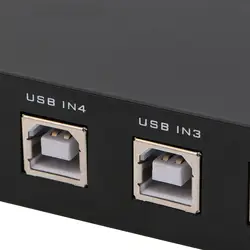 4 порта USB2.0 распределительное устройство переключатель адаптер Коробка для ПК Сканер Принтер AXYF