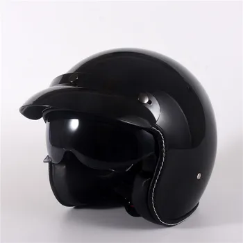 

Motorcycle Scooter Open Face Chopper DOT Helmet (Medium, Matte Black) Meet and Exceed DOT Safety Standard small size