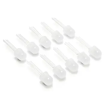 

LEDs Diffused RGB Common Anode 4 Pins 10mm Super Bright Bulb Lamp for Arduino (Pack of 10pcs) jk495