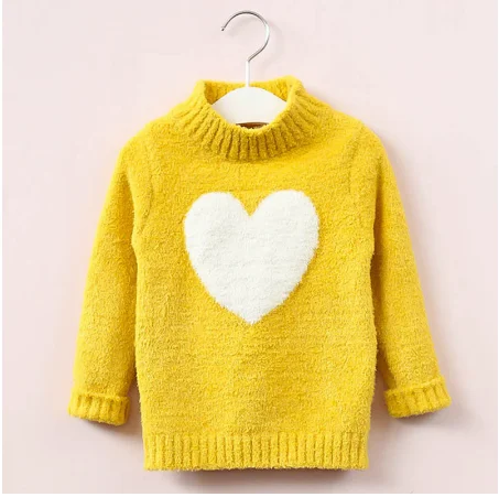 sweater girl 2019 winter long sleeve warm spring knitted baby girls sweater girls pullover top 4 8 years heart sweater girls