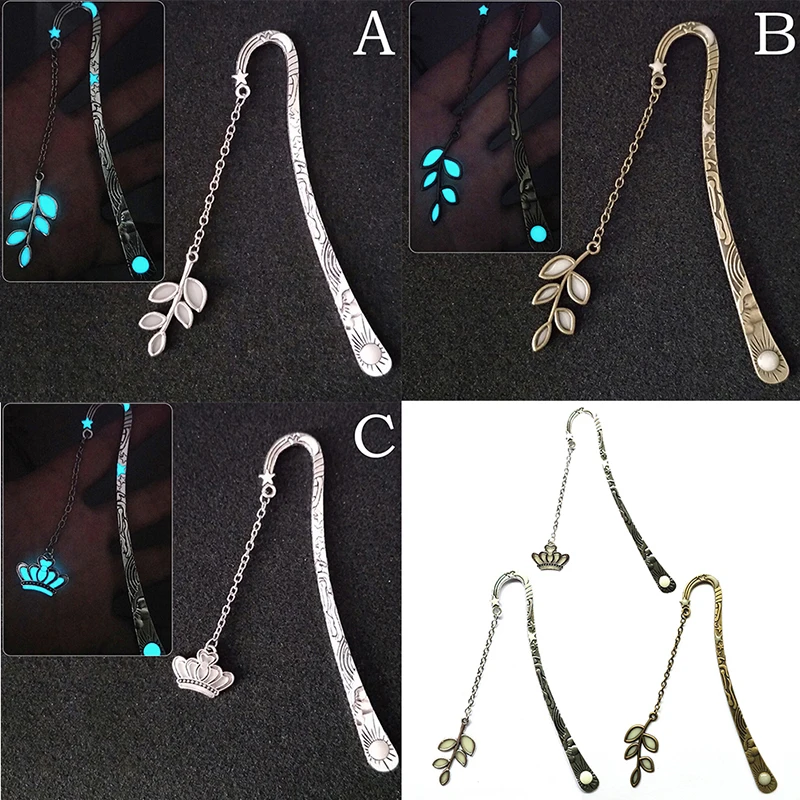 1X Luminous Night Star Bookmark Label Read Maker Feather Book Mark Stationery