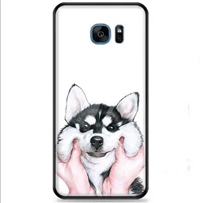Чехол для samsung Galaxy S7 Edge из закаленного стекла с рисунком из мягкого силикона с узором Чехлы для samsung Galaxy S 7 Edge задняя крышка