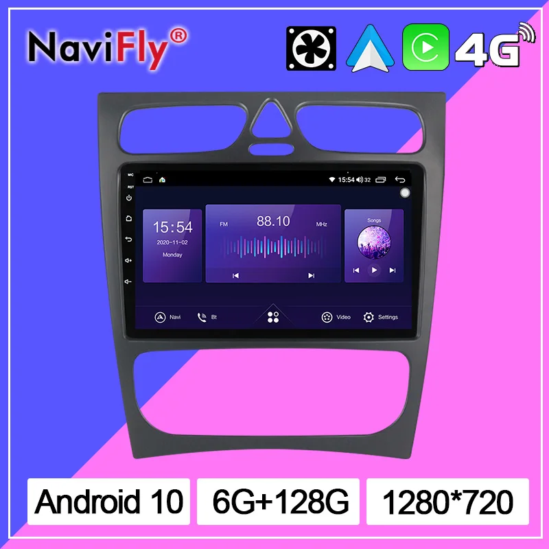 Автомагнитола NaviFly Android 10 радио подключенные системы считыватели видео для Mercedes