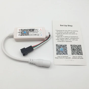 

DC5V Magic Home LED SPI Controller Addressable 2048 Pixel Mini WiFi Controller For WS2811 SK6812 WS2812B LED Strip