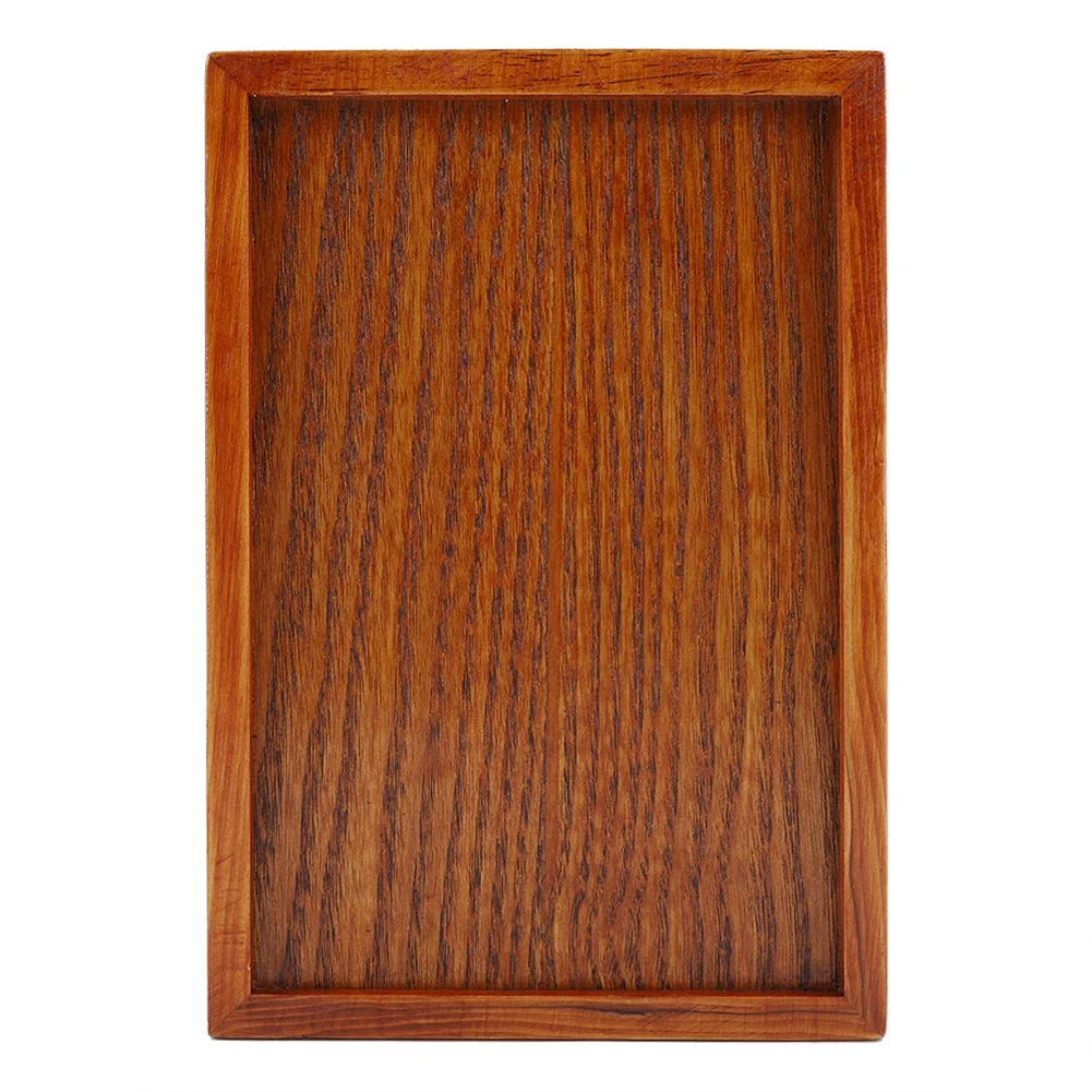 Rectangle Wooden Tea Tray Serving Table Plate Snacks Food Storage Dish For Hotel Home With Handle Serving Tray Home Decoration