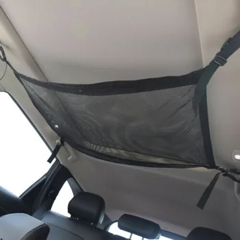 

31x21 Inches Storage Net Replacement Car Auto Black Elastic Nylon Ceiling Luggage