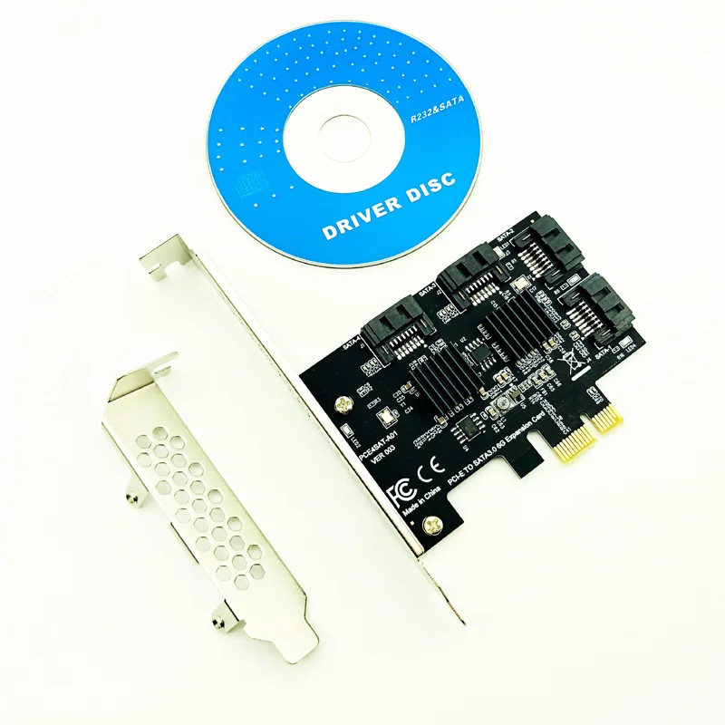 4 порта SATA 3,0 Для PCIe Плата расширения PCI express PCI e SATA адаптер PCI-e SATA 3 конвертер с теплоотвода для ПК IPFS SSD HDD