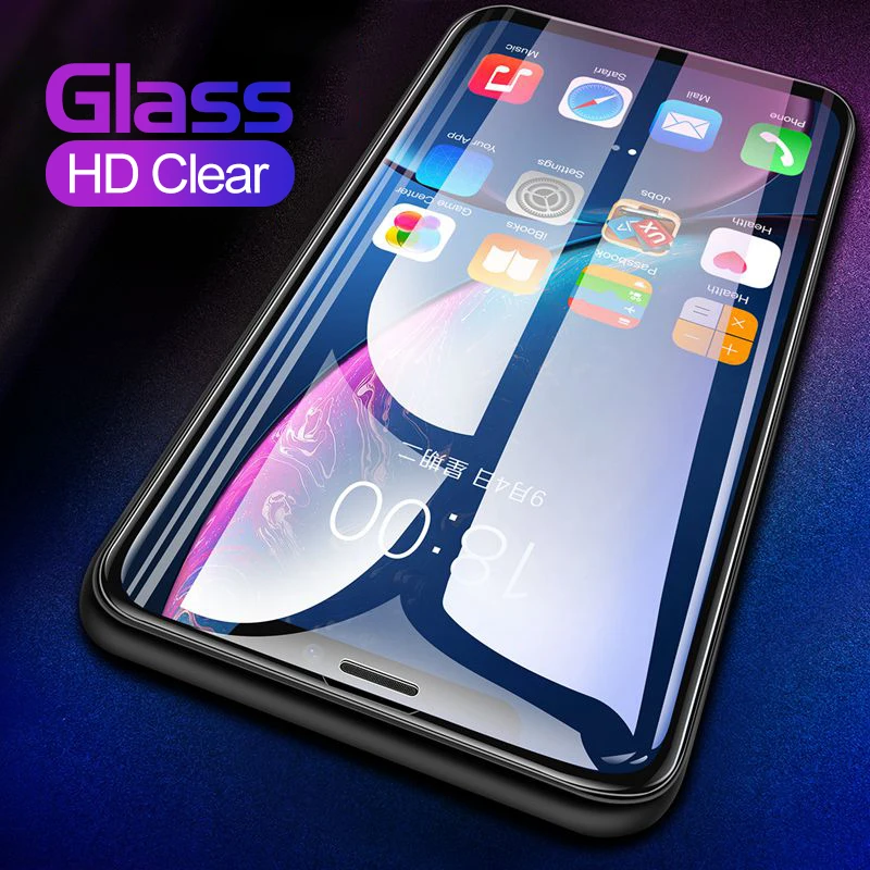 

Tempered Glass on the For iPhone 11 Plus Max X 7 8 6 Plus Screen Protector Full Cover Protective Glass For iPhone XR XS Max Film