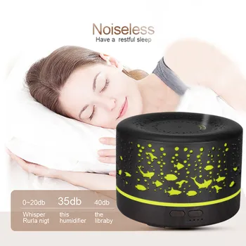 

Remote Control Large Capacity Household 500ml Wood Grain Aroma Diffuser Small Heater Heating Room for Christmas Gifts