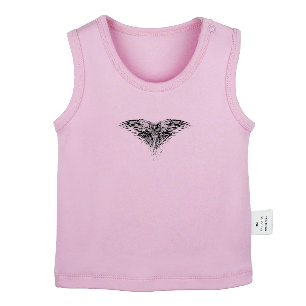 JcBabyYV2207P Game of Thrones Three-eyed crow House Stark Direwolf Design Newborn Baby Tank Tops Toddler Vest Sleeveless Infant Cotton Clothes - Цвет: JcBabyYV2207P