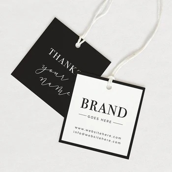 

Custom hang tag,Thank You Tag, Product thank you, Custom clothing tag, logo tag, custom clothing labels/black series