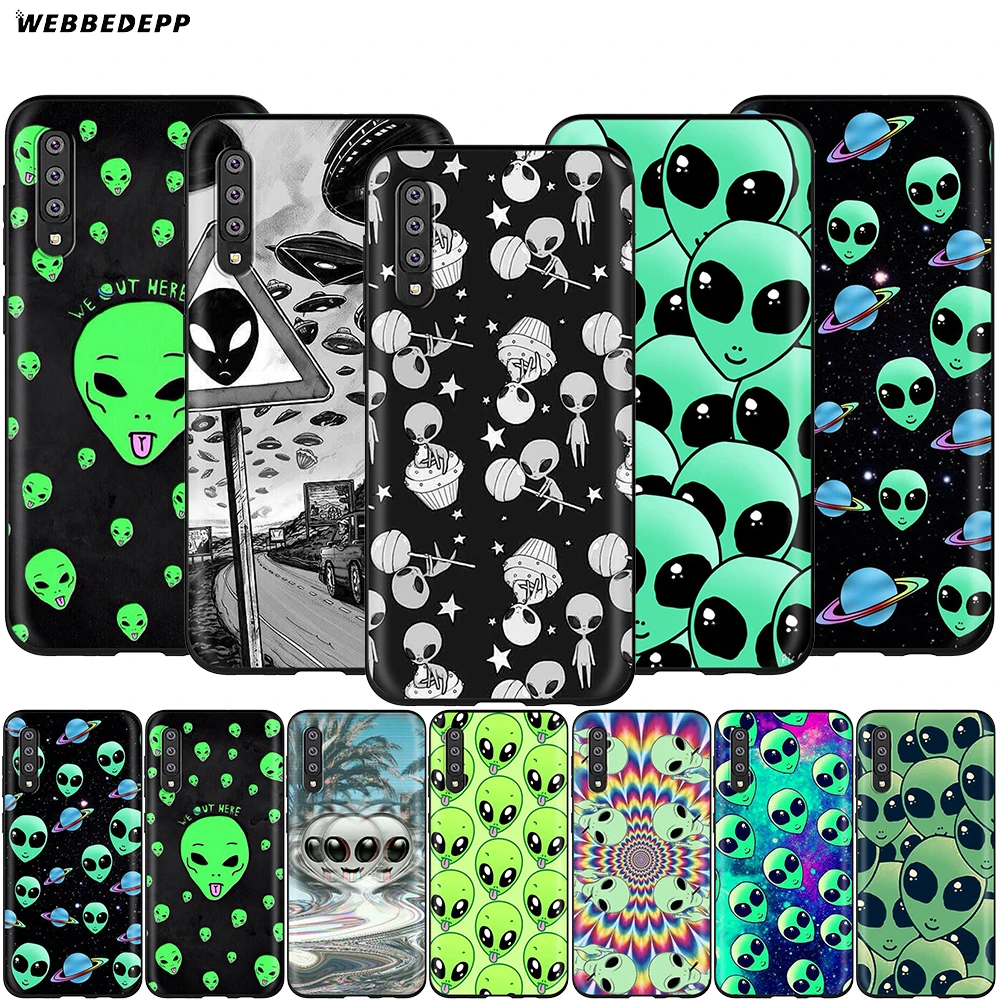 

Webbedepp Alien UFO ET Emoji Case for Samsung Galaxy A3 A5 A6 Plus A7 A8 A9 J6 M20 A10S A20S A30S A40S A50S