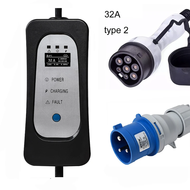32A CEE industrail charger ev type2 拷贝